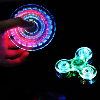 Fidget Spinner Stress Relief Toys Luminous LED Light Fidget Spinner Hand Top Spinners Glow in Dark Light EDC Figet Spiner Finger