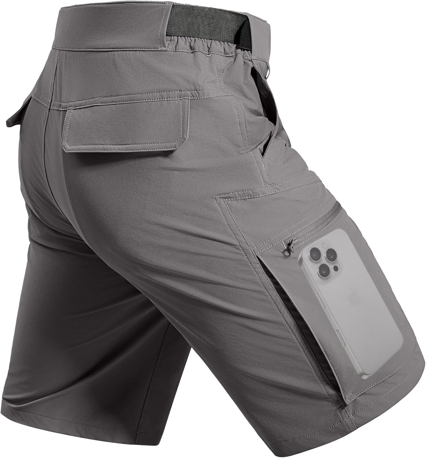 Men'S Cargo Hiking Shorts with Belt Lightweight Quick Dry Tactical Shorts with Pockets for Casual Work Golf