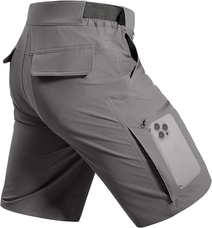 Men'S Cargo Hiking Shorts with Belt Lightweight Quick Dry Tactical Shorts with Pockets for Casual Work Golf