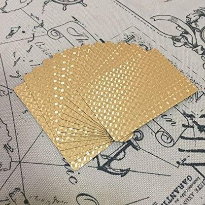 Gold Waterproof Playing Cards - Poker Deck for Parties and Games