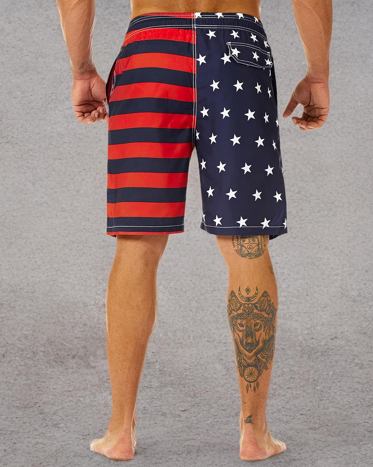 Mens Swim Trunks Long, Quick Dry Boardshorts, 9 Inches Inseam Bathing Suits with Mesh Lining