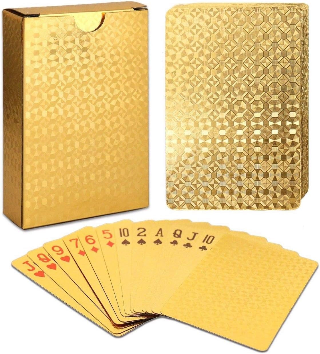 Gold Waterproof Playing Cards - Poker Deck for Parties and Games