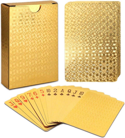Gold Waterproof Playing Cards - Poker Deck for Parties and Games