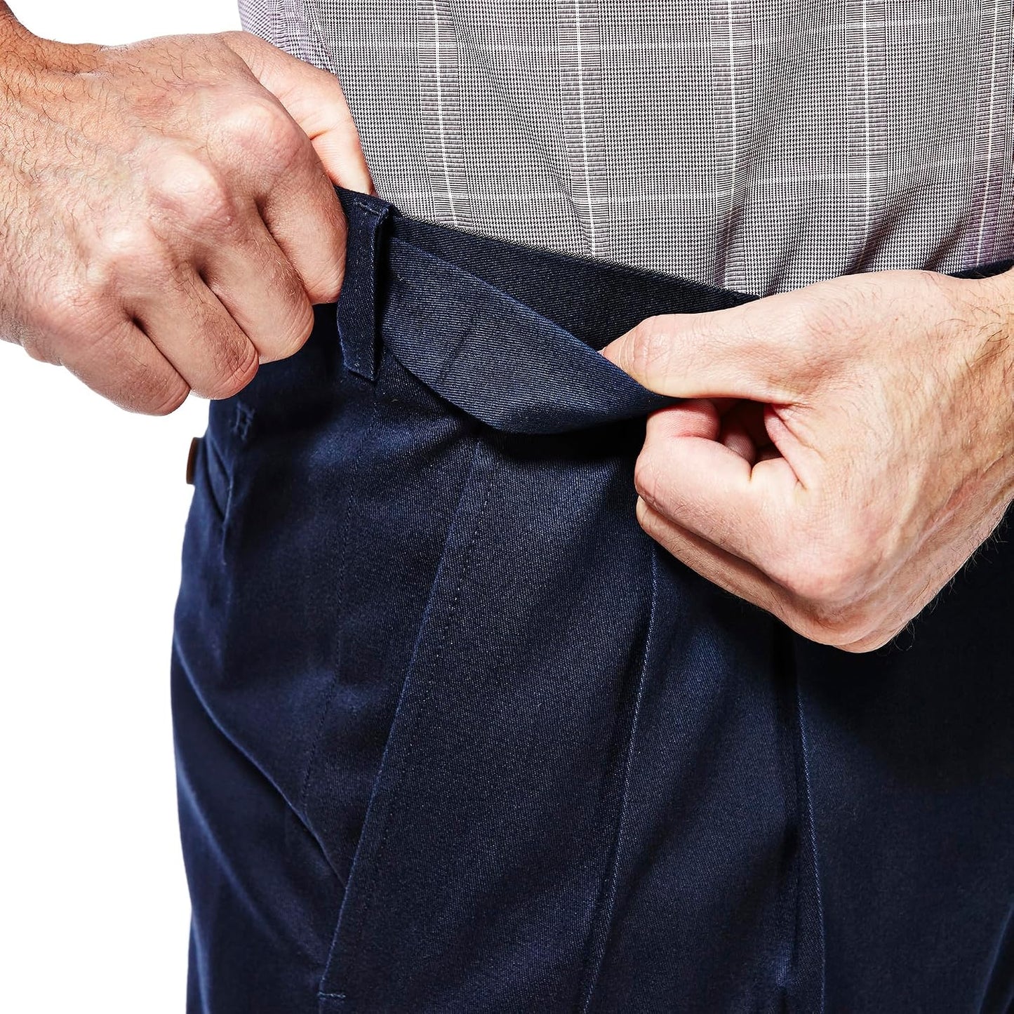 Men'S Premium No Iron Khaki Classic Fit Pleat Front Pant (Regular and Big & Tall Sizes)