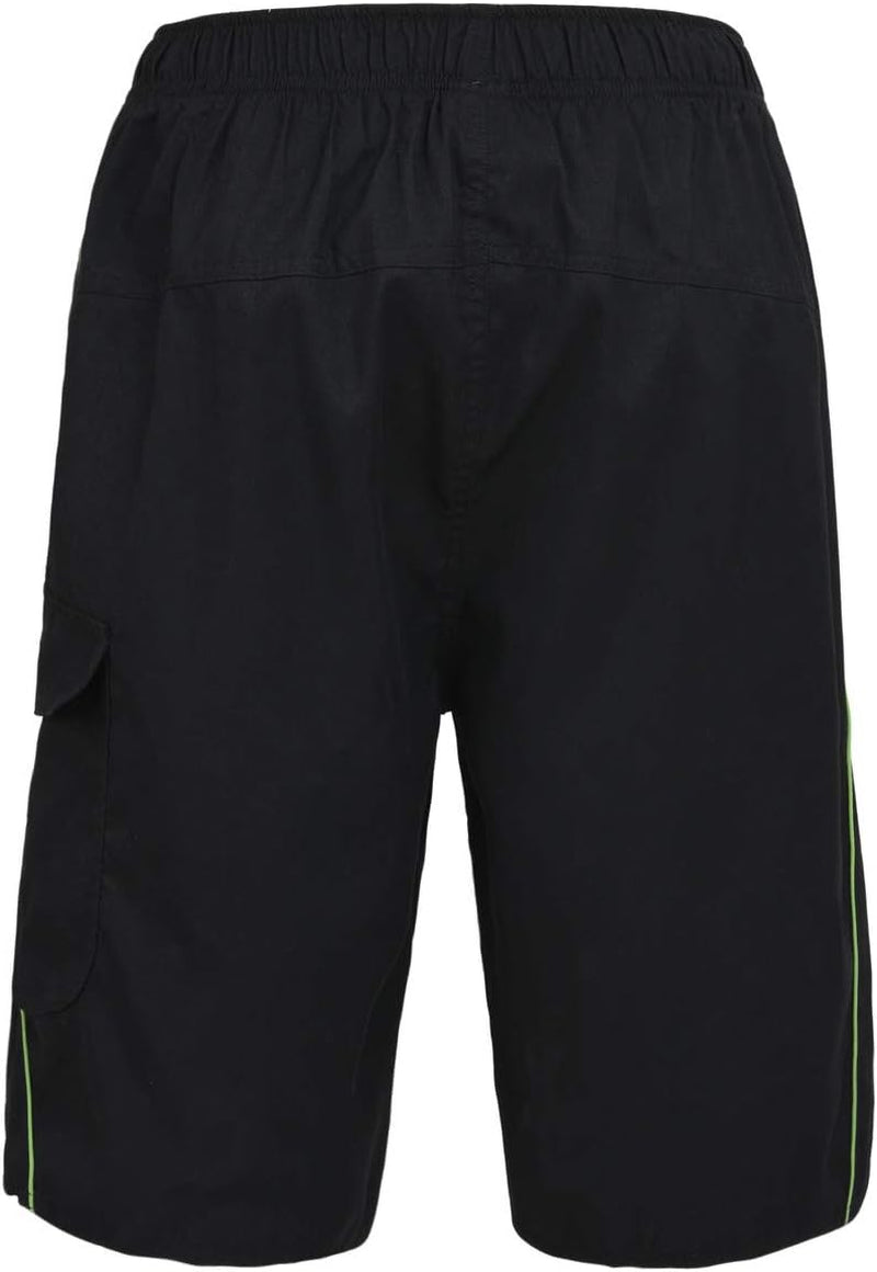 Men'S Swimming Trunks Quick Dry Summer Striped Beach Board Shorts with Lining