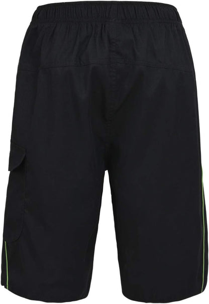 Men'S Swimming Trunks Quick Dry Summer Striped Beach Board Shorts with Lining