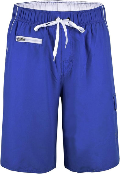Men'S Swimming Trunks Quick Dry Summer Striped Beach Board Shorts with Lining