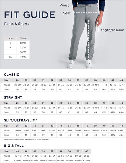Men'S Premium No Iron Khaki Classic Fit Pleat Front Pant (Regular and Big & Tall Sizes)