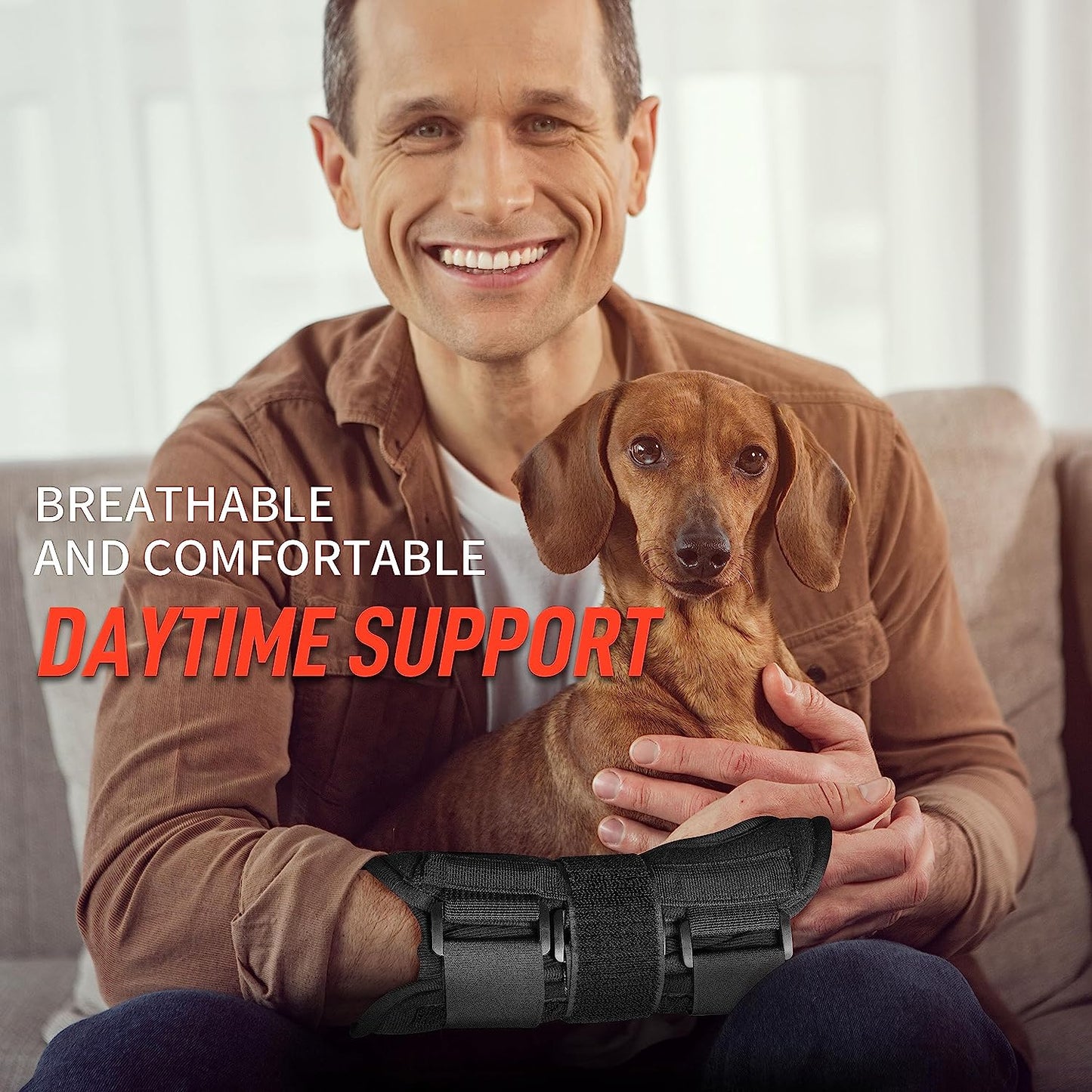 Wrist Brace Hand Brace, Carpal Tunnel Wrist Splint Night Support for Women Men, Pain Relief Support -Tendonitis, Arthritis, Sprain, Right Hand, Small/Medium